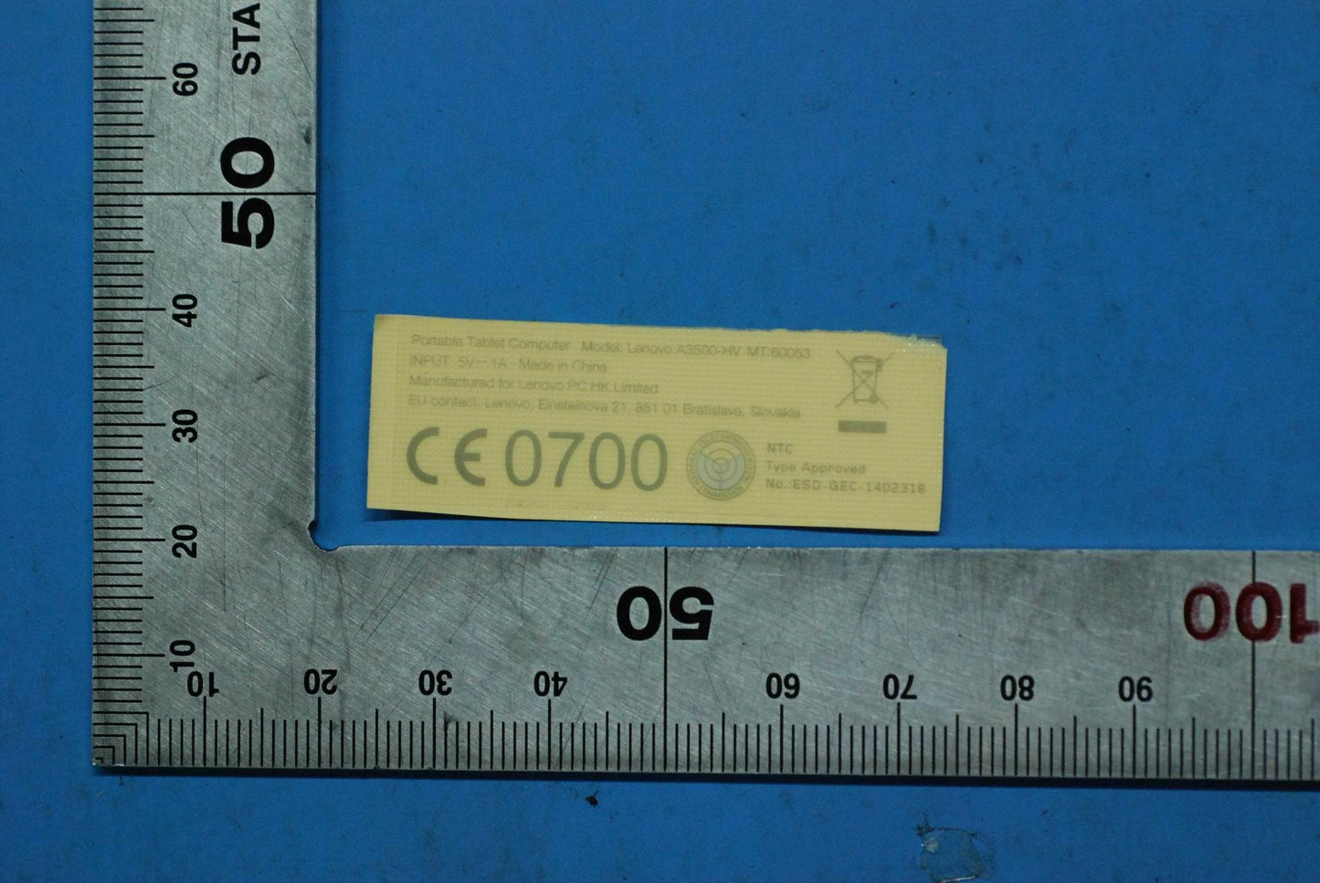 Lenovo A3500 Handset Label Ph_V And*7 - 5L19A6N0XT