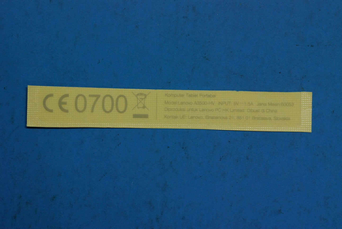 Lenovo A3500 Handset Label And*701522 - 5L19A6MW2D