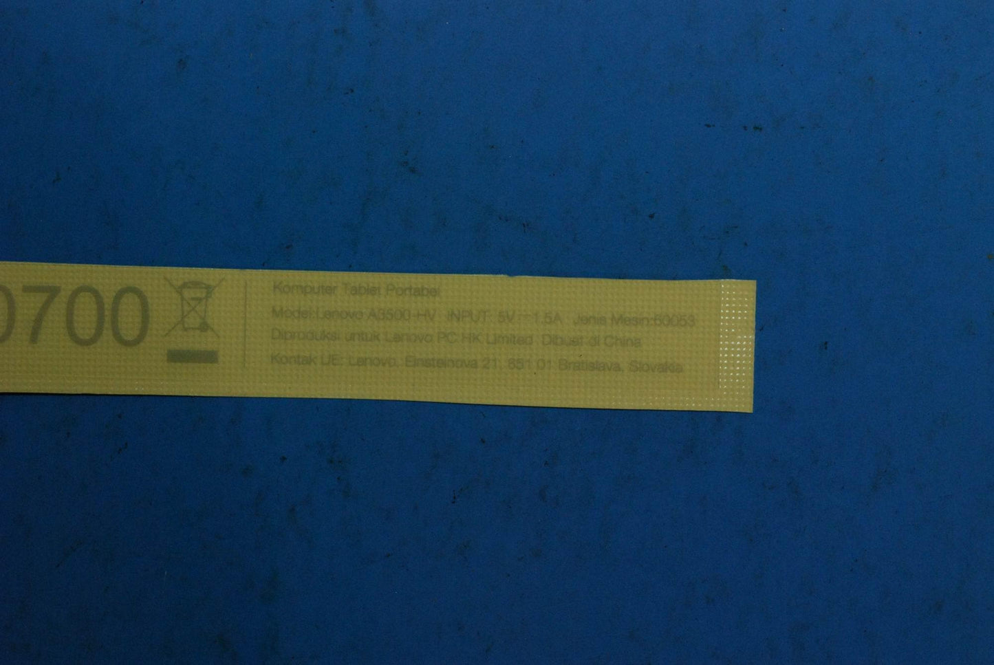 Lenovo A3500 Handset Label And*701522 - 5L19A6MW2D
