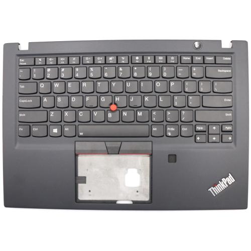 Lenovo (02HM280) C-Cover with Keyboard, USA English, Black, Backlit, Fingerprint Reader