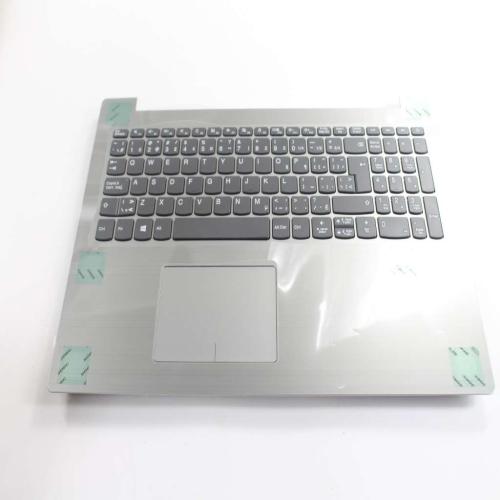 Lenovo C-Cover with Keyboard, Canadian French, Platinum Gray, Non-Backlit, Touchpad - 5CB0N86428