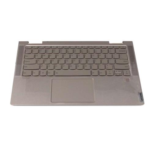 Lenovo C-Cover with Keyboard, USA English, Mica, Backlit - 5CB0U43990