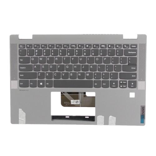 Lenovo Platinum Grey Keyboard with C-Cover, USA English, Non-Backlit - 5CB1C19416