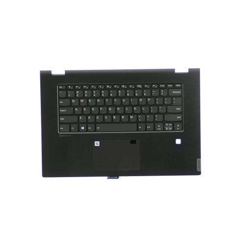 Lenovo C-Cover with Keyboard, USA English, Black, Backlit, with Fingerprint - 5CB0S17606