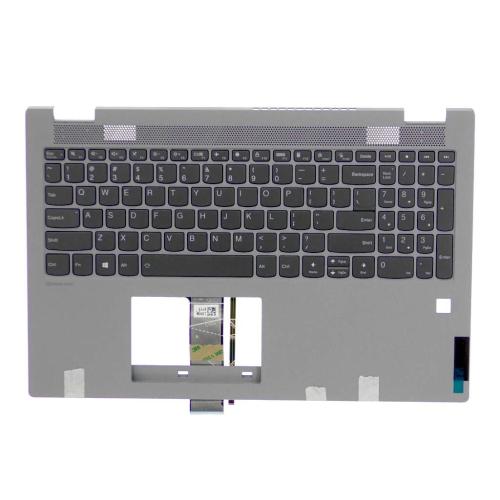 Lenovo Upper Case Assembly with USA Keyboard, Platinum Grey - 5CB0Y88026