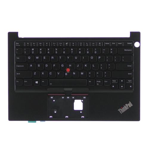 Lenovo - C-Cover with Keyboard, USA English, Black, Backlight, with Fingerprint Reader - 5M11A35060