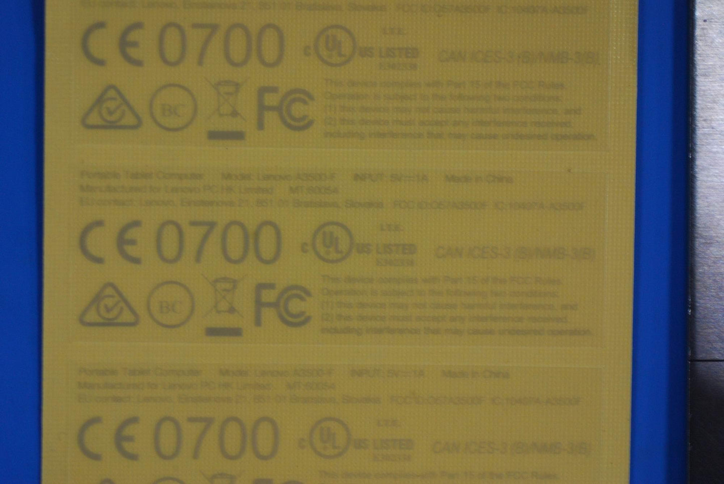 Lenovo A3500 Handset Label&*70152249 - 5L19A6MWN9