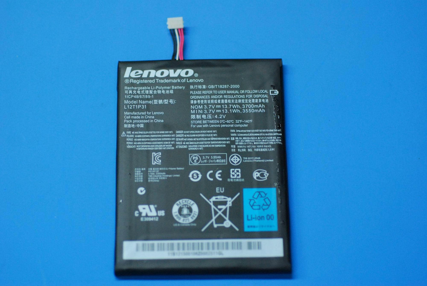 Lenovo 121500106 Battery Tws-W L12T1P31 3.7V13.