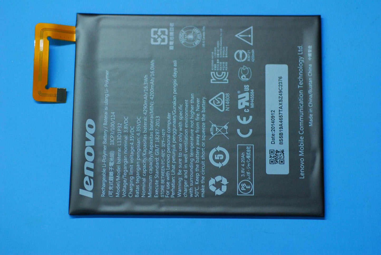 Lenovo 5B19A4657T Battery Xwd-A L13D1P32 3.8V16.