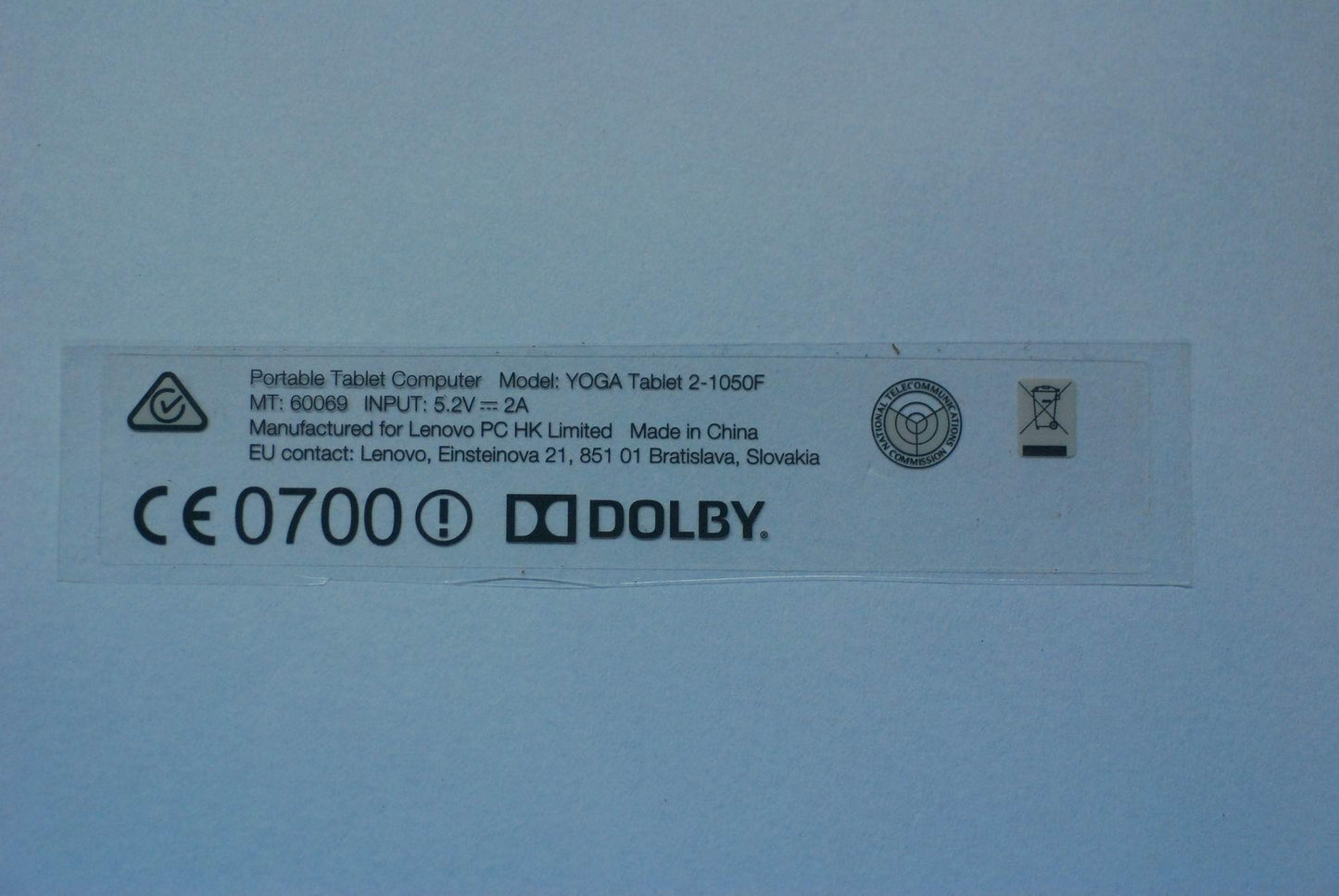 Lenovo Lenovo Blade2-10A-F Rating Lab - SL19A6N1LM