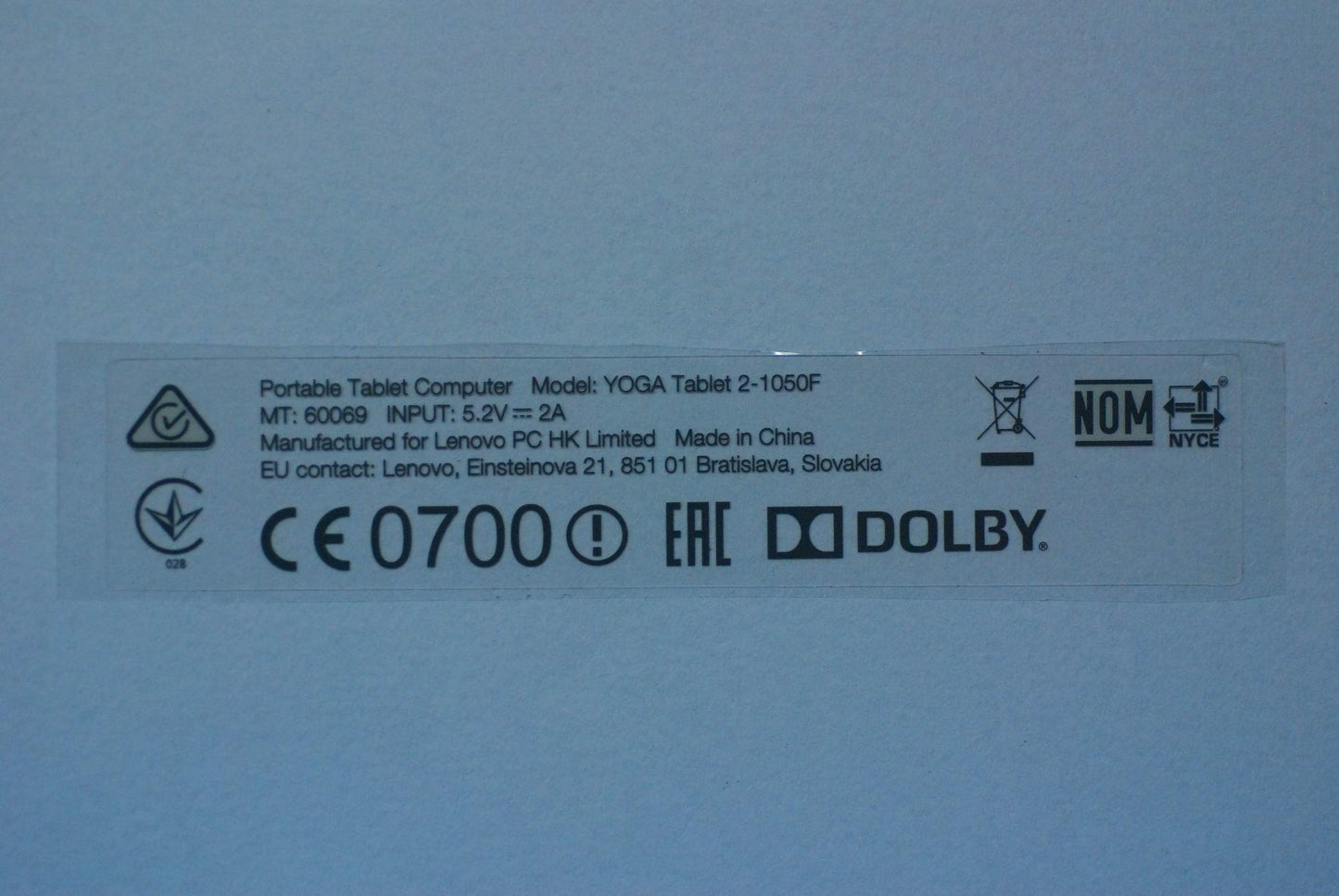 Lenovo Lenovo Blade2-10A-F Rating Lab - SL19A6N1LT