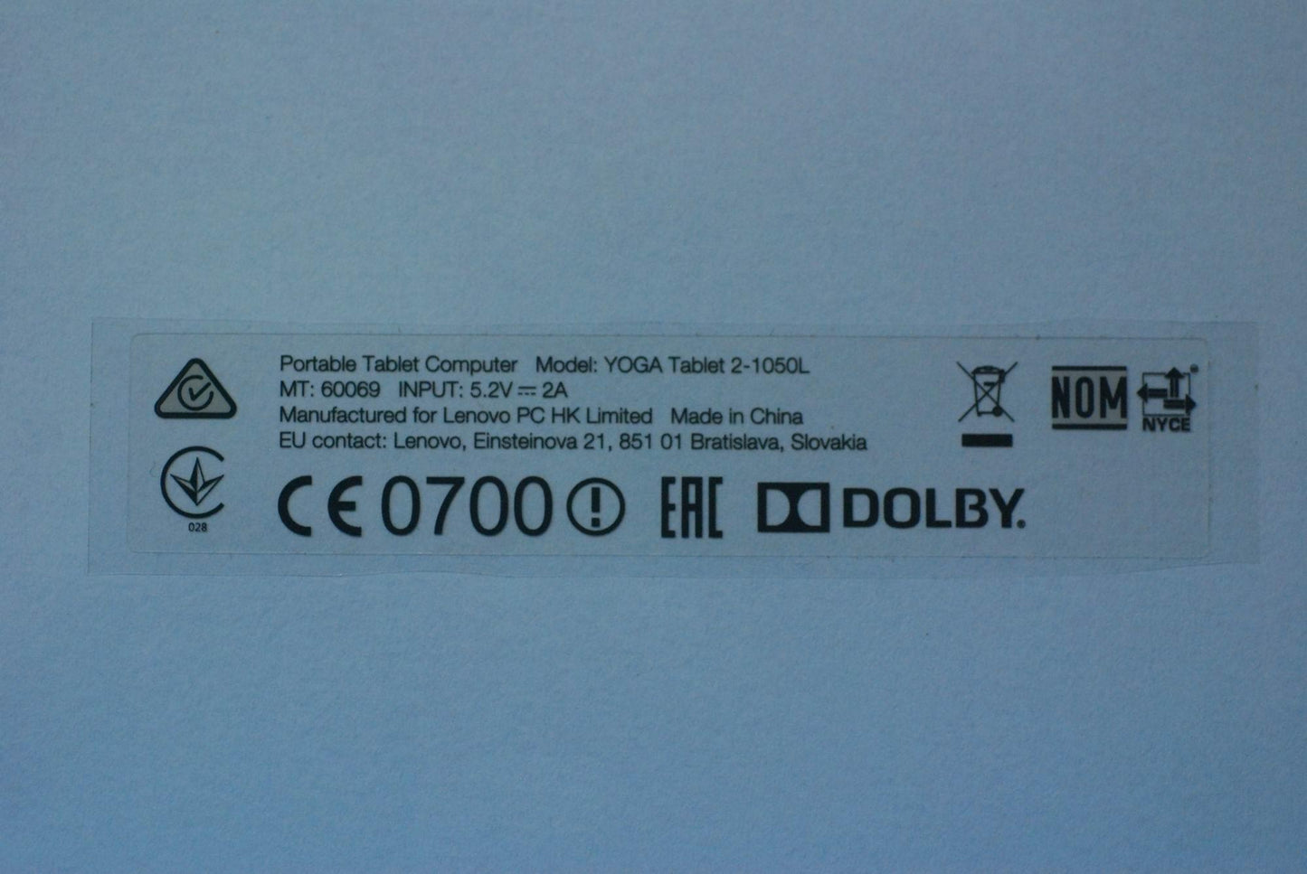Lenovo Lenovo Blade2-10A-H Rating Lab - SL19A6N1LU