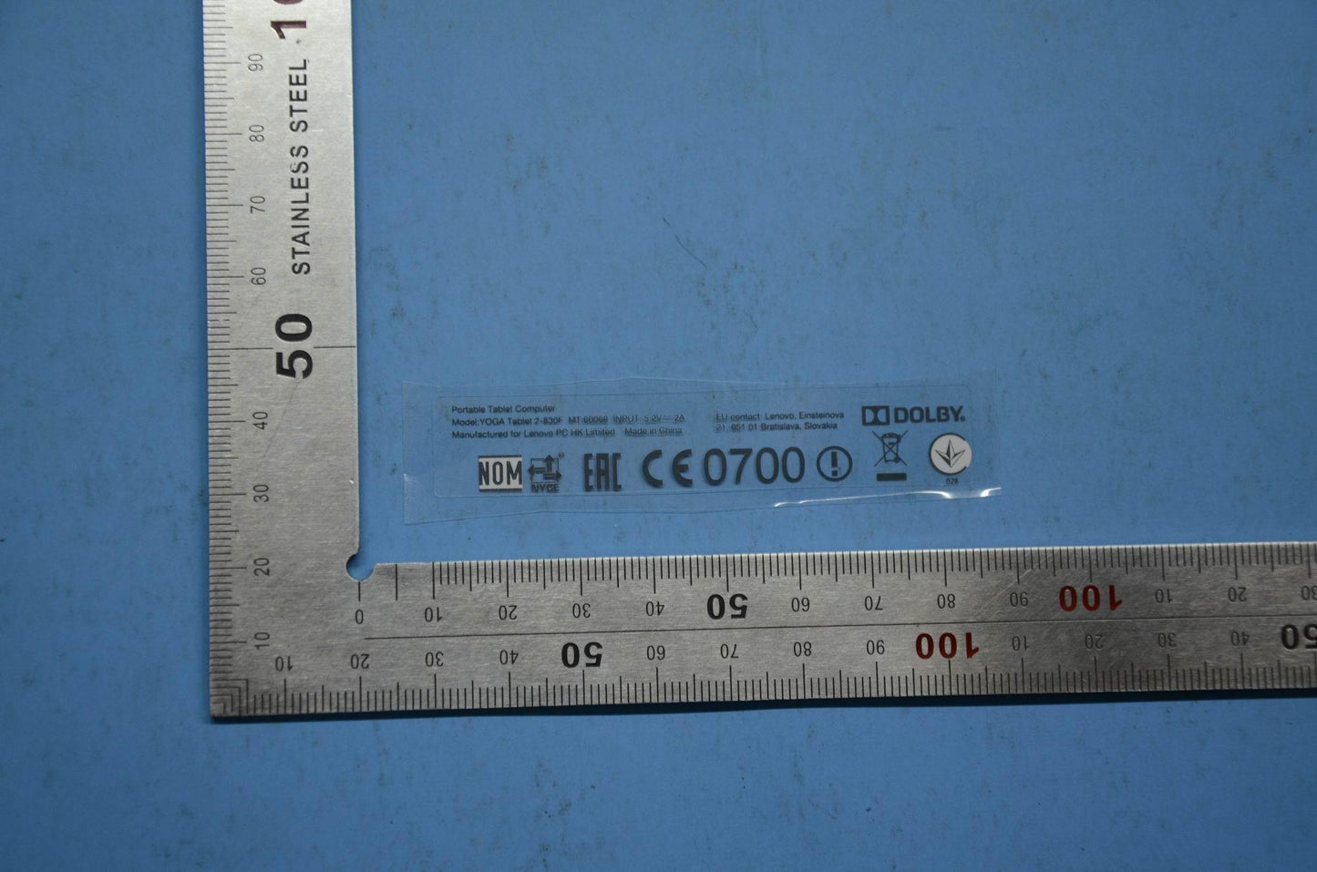 Lenovo Lenovo Blade2-8A-F Rating Labe - SL19A6N1NX
