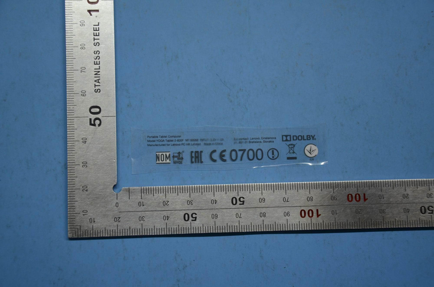 Lenovo Lenovo Blade2-8A-F Rating Labe - SL19A6N1NX