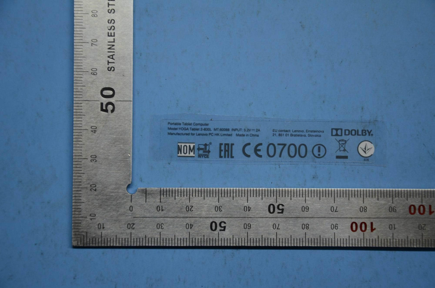 Lenovo Lenovo Blade2-8A-L Rating Labe - SL19A6N1NY
