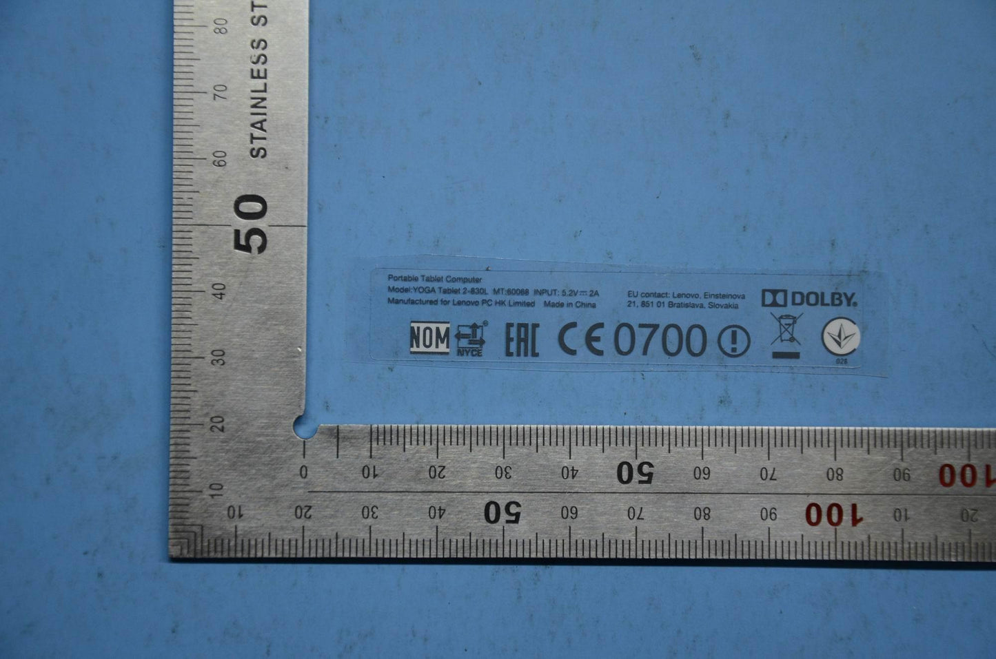 Lenovo Lenovo Blade2-8A-L Rating Labe - SL19A6N1NY