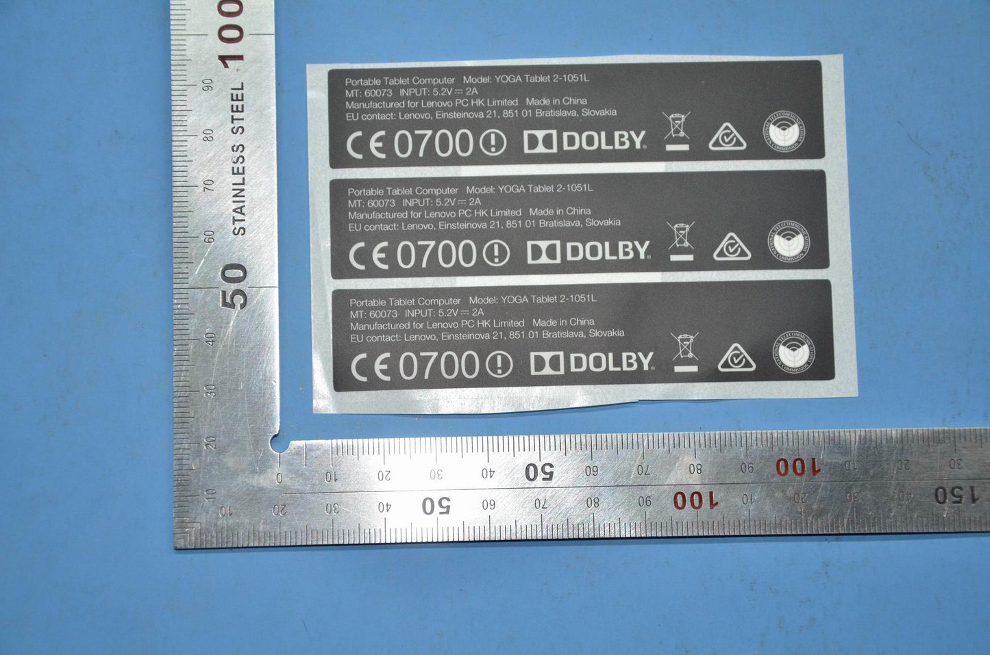 Lenovo Blade2-10W-H Rating Label_We - SL19A6N2GV