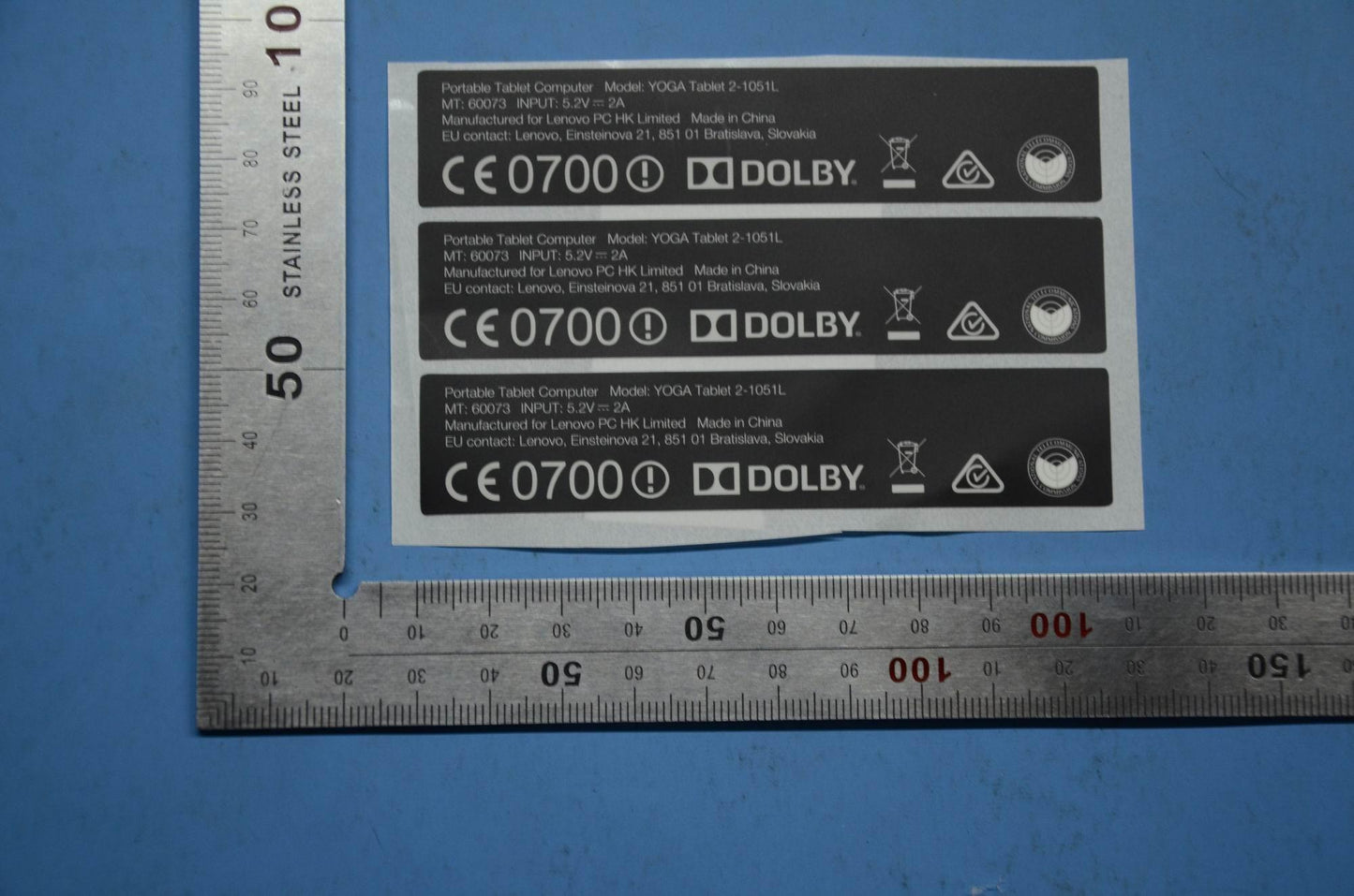 Lenovo Blade2-10W-H Rating Label_We - SL19A6N2GV