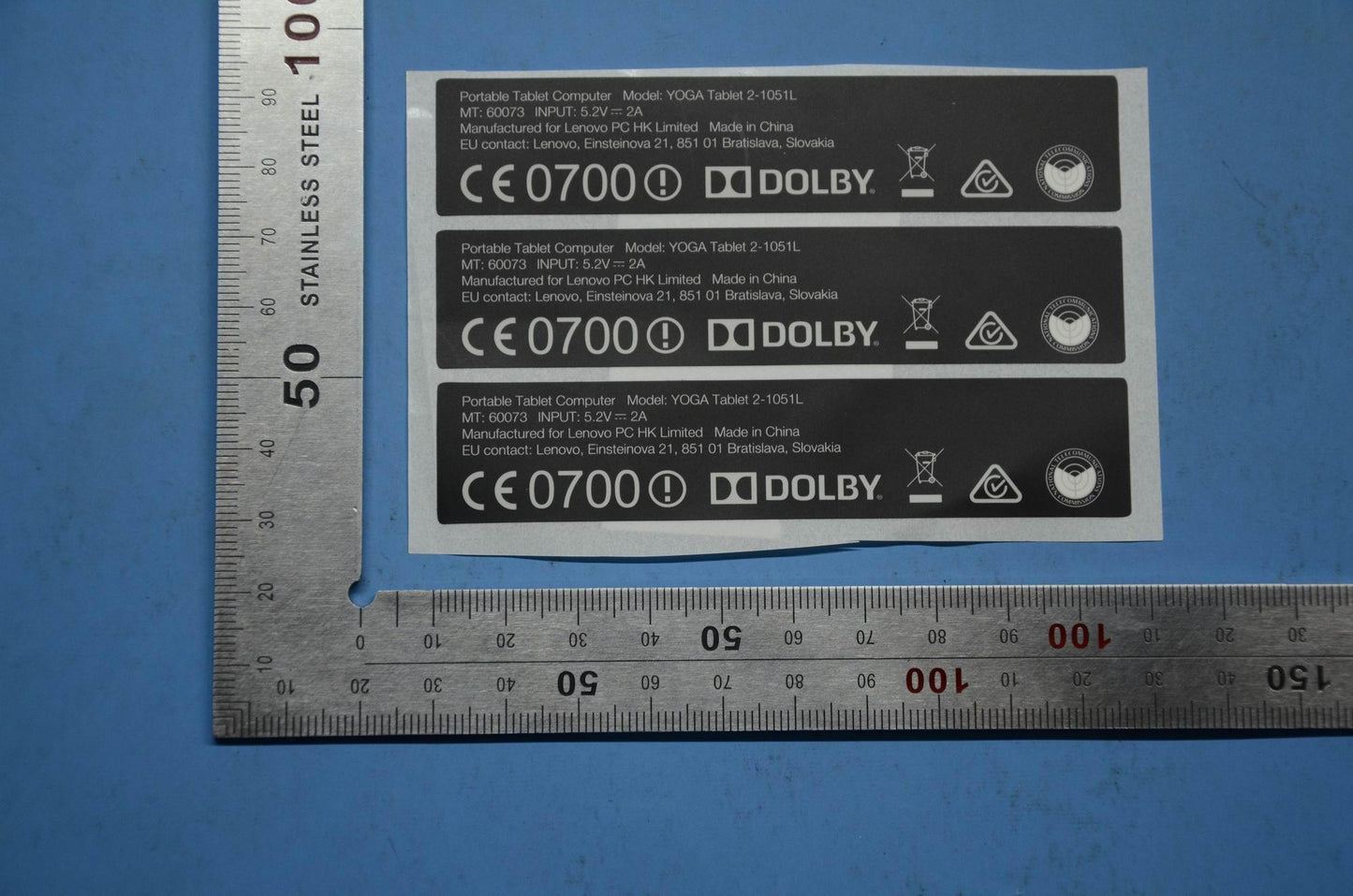 Lenovo Blade2-10W-H Rating Label_We - SL19A6N2GV