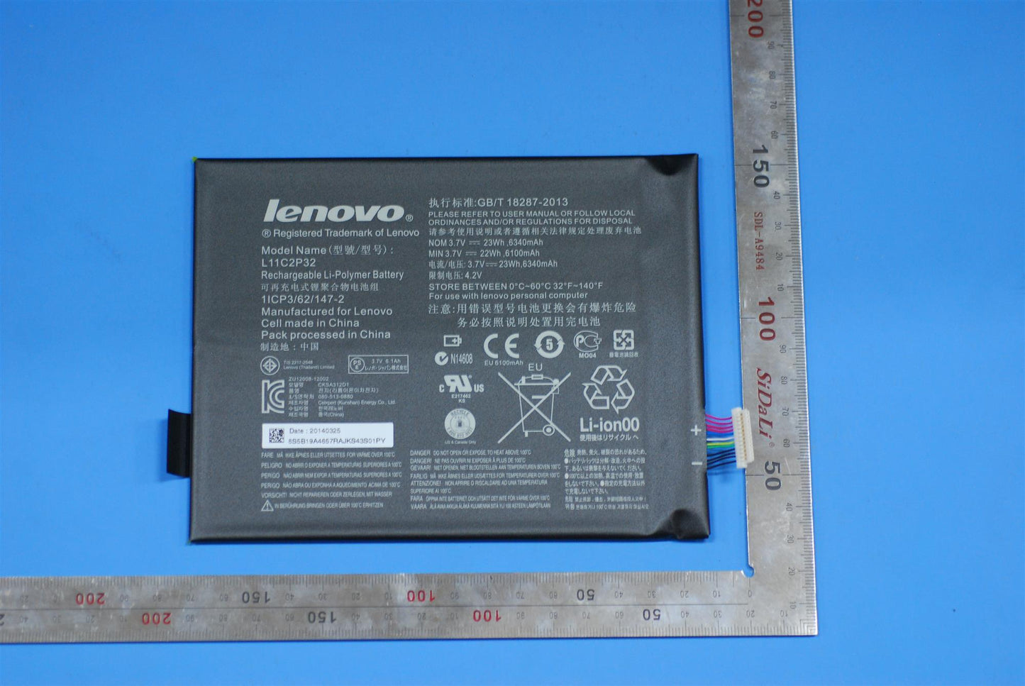 Lenovo 5B19A4657R Cpt-A-Ll L11C2P32 3.7V23.4Wh 2