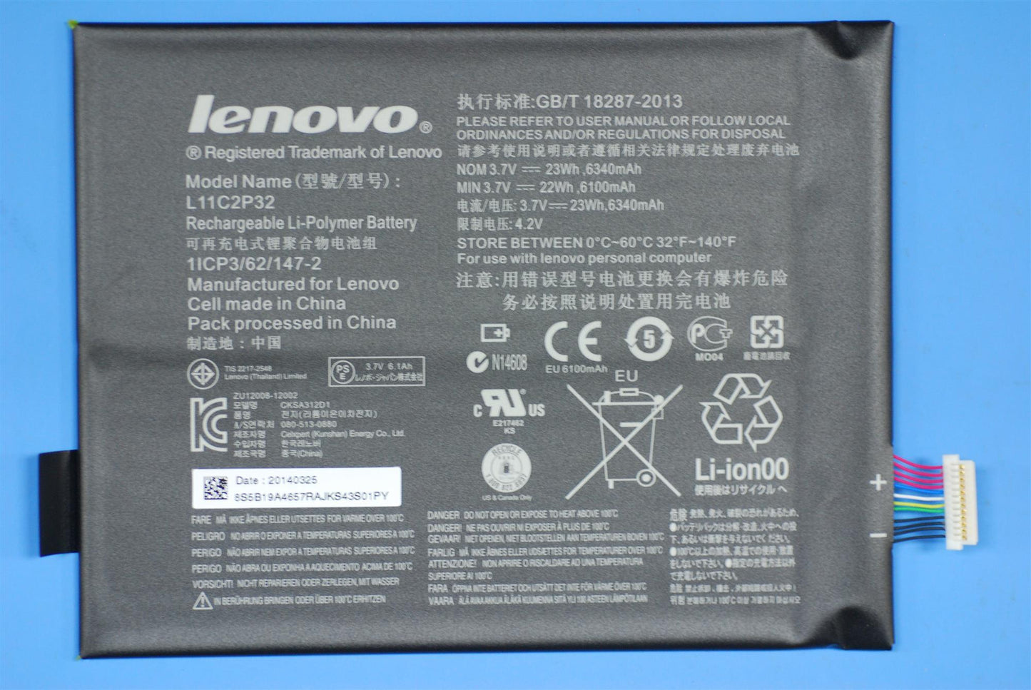 Lenovo 5B19A4657R Cpt-A-Ll L11C2P32 3.7V23.4Wh 2