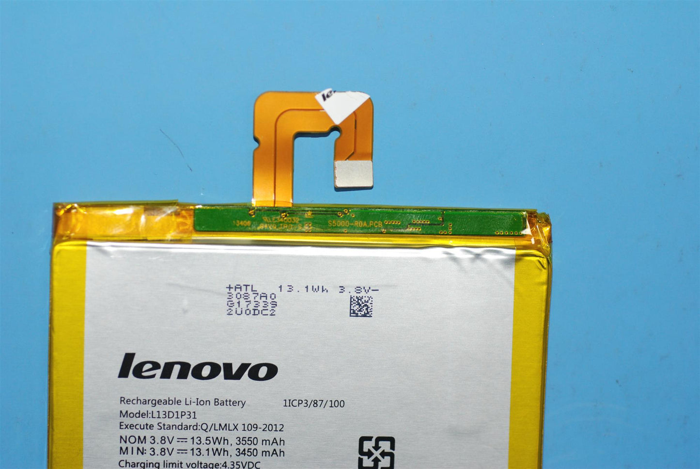 Lenovo SB19A46296 Battery& L13D1P31-A,3.8V13.5Wh