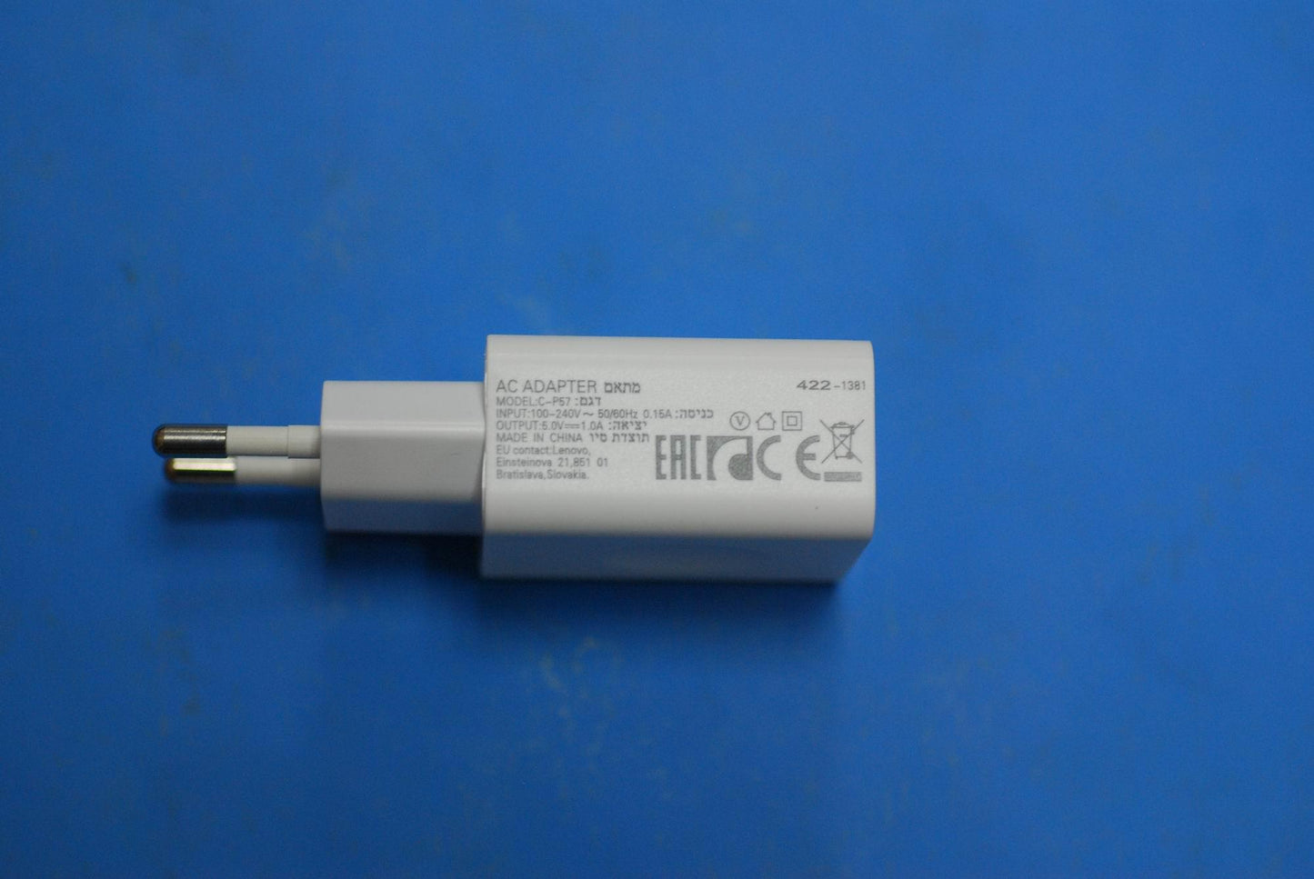 Lenovo Charger And*5V* And1A Eu White - 5A19A464MB
