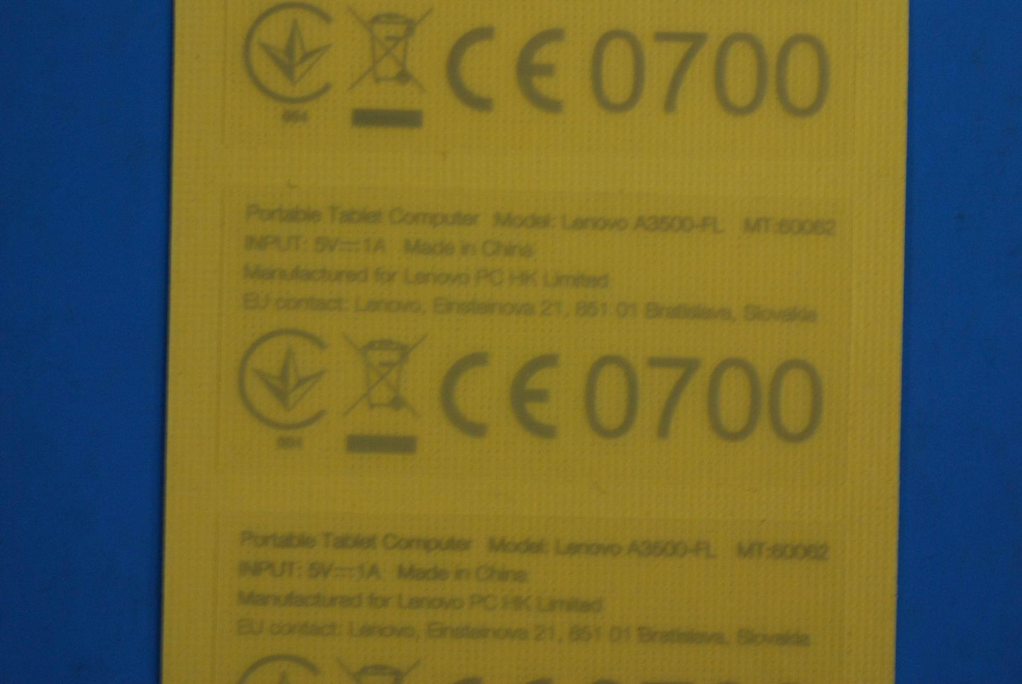 Lenovo A3500 Handset Label-Fl-Ua And* - 5L19A6N0BL